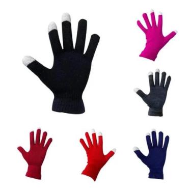 Imagem de Luva Tricot Touch Screen Smartphone Celular Inverno Preta - Luva Touch