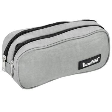 Imagem de Estojo Porta Objetos Escolar Pincéis 2 Compartimentos 22x10 - Interpon