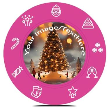 Imagem de Fichas de pôquer de plástico personalizadas impressas com seu texto personalizado e logotipo fichas de jogo de cartas para Texas Hold'em Card ClubLate Night Poker Games Drink or Bar Tokens despedida