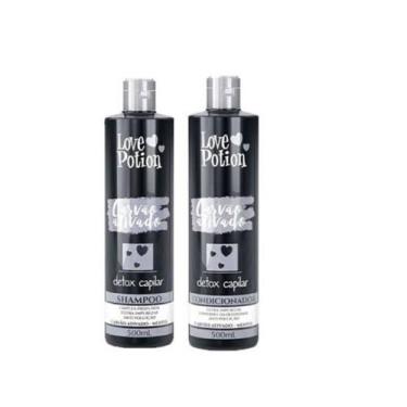 Imagem de Kit carvão ativado - home care detox capilar - 2x500ml love potion