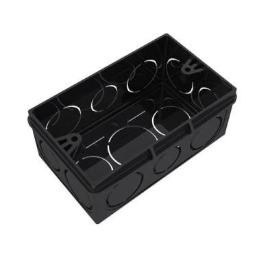 Imagem de Caixa de Luz 4x2 Retangular Preta Tigre, Preto