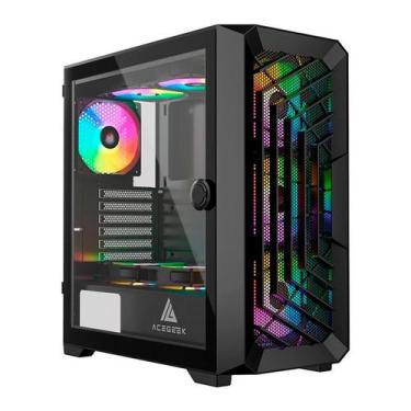 Imagem de Gabinete Gamer Acegeek Navigator A410 Mesh, Mid-Tower, Lateral de Vidr