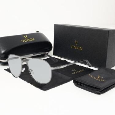 Imagem de Óculos de Sol Fotocromático Vinkin Polarizado UV400 Masculin, Cinza