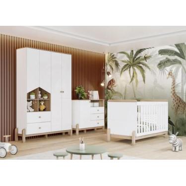 Imagem de Dormitório Infantil Ternura Branco/Jequitibá - Henn - LM DECOR