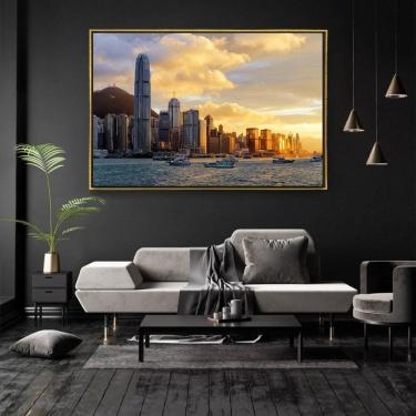 Imagem de Quadro Decorativo Horizontal Abu Dhabi Com Moldura 80X120