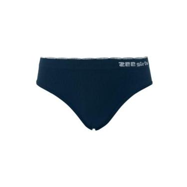Imagem de Calcinha Tanga Infantil Sem Costura - Zee Rucci, GG, Azul marinho
