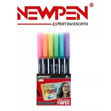 Imagem de Caneta Pixel Fineliner Pastel 0.5mm Newpen - Kit C/6 Cores TD