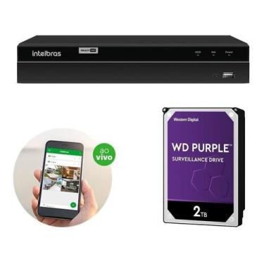 Imagem de Dvr Stand Alone 04 Canais Full Mhdx 1204 + Hd 2 Tb Intelbras