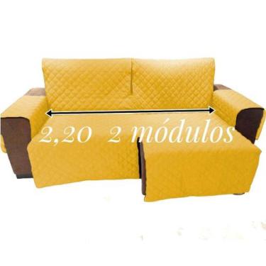 Imagem de protetor de sofá assento sem contar os braços 2,20 2 módulos retrátil 