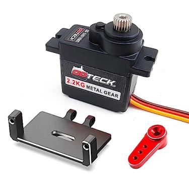 Imagem de GOTECK RC Servo Mounts Servo Kit - 2.2KG Metal Gear Digital Servo with Servo Mount, Servo Horn and Steering Link Set Upgrade Parts for 1/24 Axial SCX24 RC Crawler Cars (Combo Pack 1)