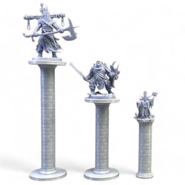Imagem de Lixusia Combat Risers Adjustable Height Flying Miniature Stands with 3 Platforms and 10 Tiers for DND, Tabletop RPG, Board Games
