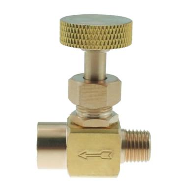 Imagem de MTQY Válvula de agulha de substituição de latão resistente 1/4 polegada NPT macho x 1/4 polegada fêmea NPT válvula de conexão para regular o fluxo para instrumento e aplicação industrial