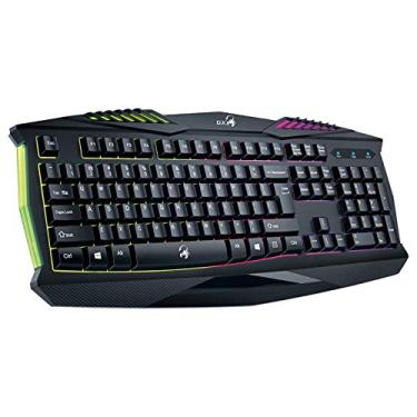 Imagem de Teclado Gamer Genius Scorpion K220 (USB/Tecla côncava/Multimídia/Resistente à Respingos/Iluminação Rainbow 7 cores/Cabo 1,5m)