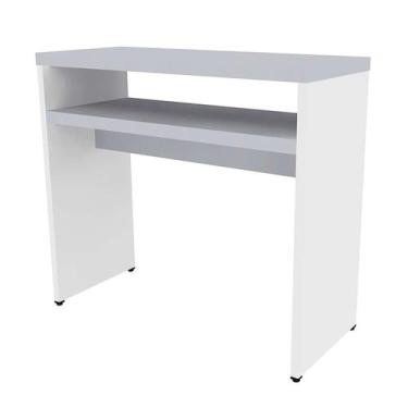 Imagem de Aparador Natus40 Branco e Cinza Cristal - Bramov