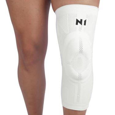 Imagem de Joelheira N1 Sport Pro com Haste Lateral e Gel Branca -P