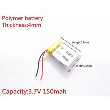 Imagem de Bateria 402025 4mm X 20mm X 25mm C/2 Fios 150mah 3,7v . - KMIG