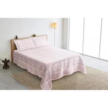 Imagem de Kit colcha jacquard montblanc mosaico rose 14 casal queen - Tapete Mag