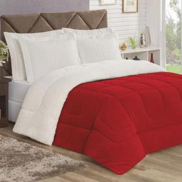 Imagem de Coberdrom Sherpa Cobertor Casal Queen-2,40mx2,20m-Grosso Vermelho - oo