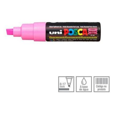 Imagem de Posca PC-8K Rosa Fluor Uni Ponta Chanfrada