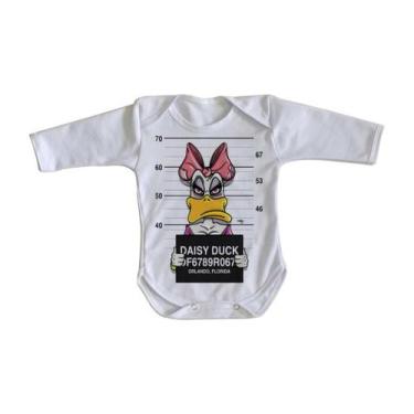 Imagem de body nenê criança roupa bebê manga longa Margarida prisão - Empório Du