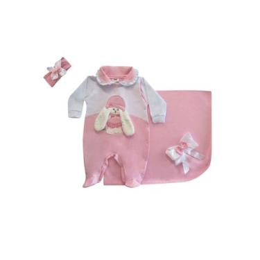 Imagem de Saída De Maternidade Feminina Roupinha De Bebê - Asas de Anjo, Rosa