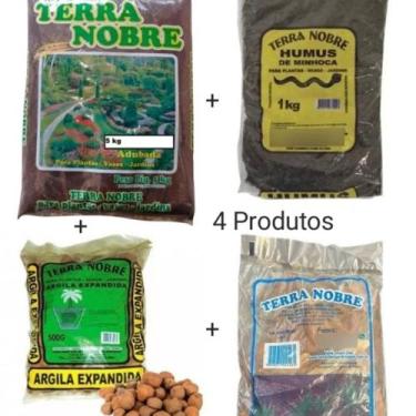 Imagem de Terra Adubada 5k + Húmus Minhoca + Argila Exp. + Casca Pinus - Terra N