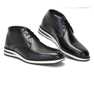 Imagem de Bota Sapato Masculino de Couro Pu Derby Oxford Cano Alto Macio - DUPRA