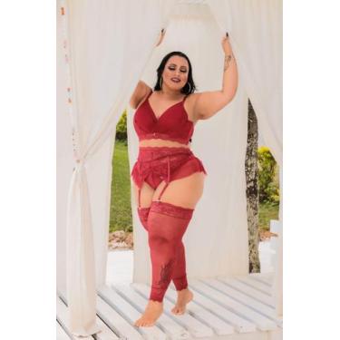 Imagem de Cinta Liga Plus Size- Sexy- 48 ao 56- Conjunto Lingerie Completo - Ous