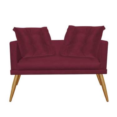 Imagem de Namoradeira Sofá Recamier Milena Confort Com Almofada Sala Recepção Es