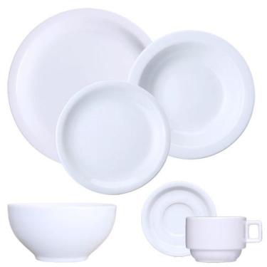 Imagem de Aparelho Jantar E Chá 36 Peças C/ Bowl Porcelana Germer Iguaçu 6 Lugar
