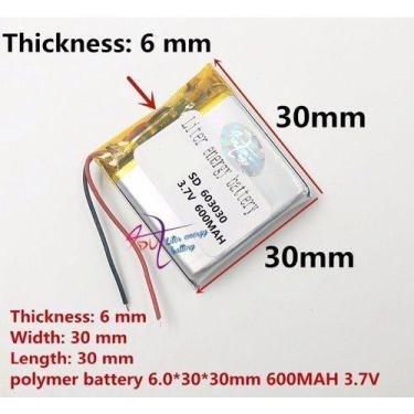 Imagem de Bateria Rastreador 603030 600mah 3,7v Nova - KMIG