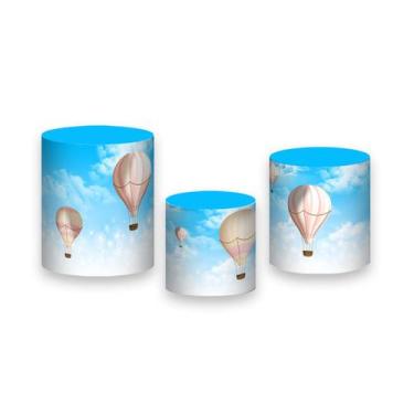 Imagem de Trio De Capa Cilindro - Céu Balão Rosa 001 - Via Cores