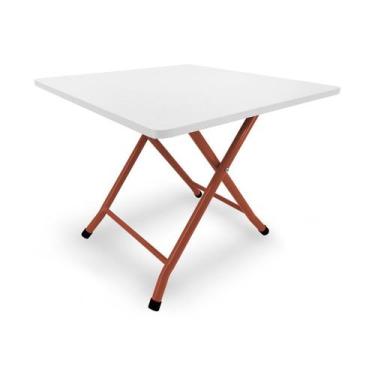 Imagem de Mesa Infantil Havai Dobrável Para Criança Desenhar Cobre e Branco - Ge