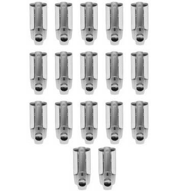 Imagem de Dispenser Shampoo Sabonete Liquido Alcool Gel Hotel Restaurante Kit 15