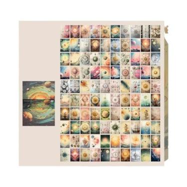 Imagem de Scrapbook Vintage: 100 Peças de Adesivos de Papel para Colagem e Decor