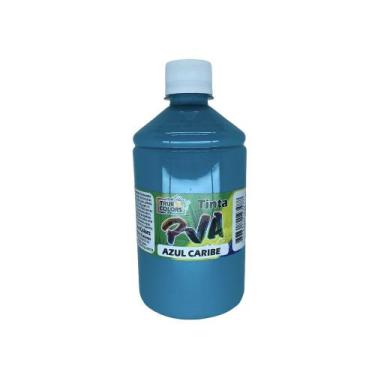 Imagem de Tinta Pva para Artesanato Fosca 500ml True Colors, AZUL CARIBE