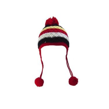 Imagem de Touca infantil com pompom de malha color com forro interno - QUERO PRE