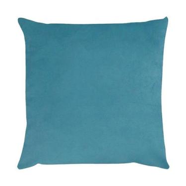 Imagem de Capa para Almofada em Veludo Liso Quadrada 60x60 Azul Turquesa - Díspa