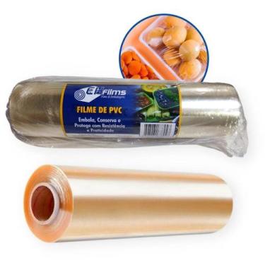 Imagem de Bobina Rolo Plástico Filme PVC Refil CH Films - 28cm x 300m 28x300 - U