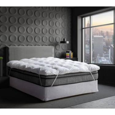 Imagem de Pillow Top King Size Fibra Siliconizada 250 Fios - 193x203 - Plumasul
