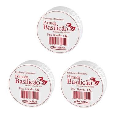 Imagem de Kit 3 Pomada Basilicão 12g Emoliente Umectante - Arte Nativa