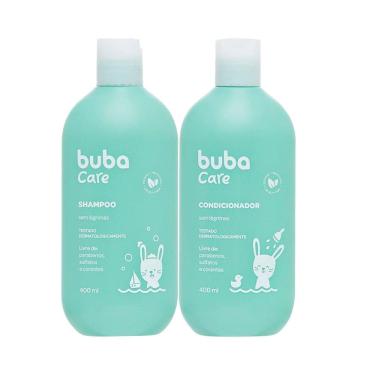 Imagem de Kit Higiene do Bebê Condicionador Shampoo 400ml Sem Lágrimas Vegano Buba