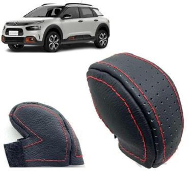 Imagem de Capa Couro Manopla Câmbio Automático Citroen C4 2021 À 2024 - Tunning 