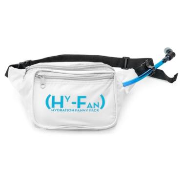 Imagem de HY-FAN Pochete de hidratação com bexiga, 500 ml sem BPA, design mãos livres, bolsos seguros, ideal para atividades atléticas ao ar livre, viagens e muito mais – Disponível em 6 cores, Branco, one size