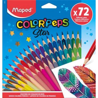 Imagem de Lápis de cor color peps star maped - caixa com 72 cores
