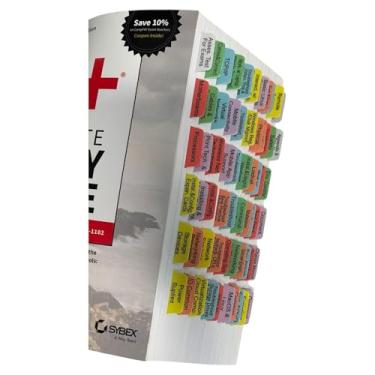 Imagem de Guias de livro para CompTIA A+ Guia de Estudo Completo: Core 1 Exam 220-1101 e Core 2 Exam 220-1102 (Sybex Study Guide) 5ª Edição. Laminado, Durável, Separadores Reposicionáveis Codificados por Cores