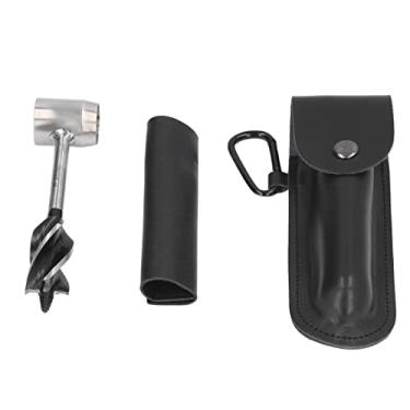 Imagem de Trado Bushcraft, Trado Manual Com Caixa de Couro Trado Manual Bushcraft de Aço, Ferramenta de Sobrevivência Bushcraft, Chave de Trado Manual, Machado Bushcraft para Equipamento