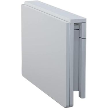 Imagem de Mesa de parede dobrável, mesa de parede dobrável, mesa de parede dobrável para espaços pequenos, madeira branca | Mesa de cozinha dobrável, mesa de lav, 120 × 40 cm