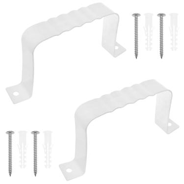 Imagem de Lovelysp Adaptador de calha de alumínio para calha Alça de guia fixa para instalação de calhas com parafusos de montagem, 2 peças