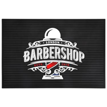 Imagem de BARBERTOP Tapete de Barbeiro para Tosquiadeiras, 11,81 X 17,72", Tapete de Borracha Flexível Antiderrapante para Estações, Tesouras, Ferramentas de Salão, Tapete de Proteção de Bancada para Pia, Tapet